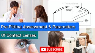 Contact Lens Parameters  Types amp PreFitting Assessment of Contact Lenses [upl. by Hermes]