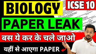 🔴 ICSE 2024 Last Minute suggestion BIOLOGY  Only do these to score 8080  Biology Secret Folder [upl. by Bernhard]