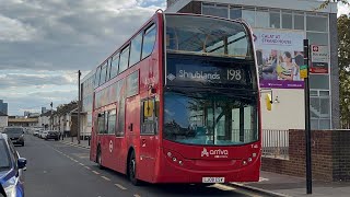 FRV Arriva London Route 198 Thornton Heath  Shrublands Enviro400 Trident T43 LJ08 CSV [upl. by Ivgnout]