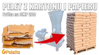 Pelet z kartonu papieru makulatury Testujemy mieszankę z trociną na peleciarcę SMP 200 [upl. by Hazaki761]