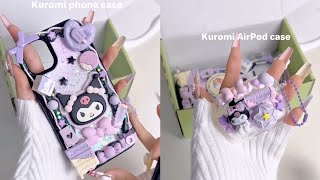 ASMR Packing Kuromi Phone Case and Kuromi AirPod Case💜💜💜💜💜 [upl. by Remo315]