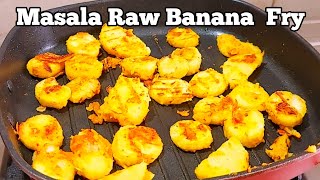 Raw Banana Fry Recipe  Kachha kela Fry Masala Raw Banana Fry Fried BananaMadhuchannel21 [upl. by Adnirolc]