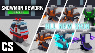 Rework Snowman  all new skin showcase  Critical Strike [upl. by Leissam]