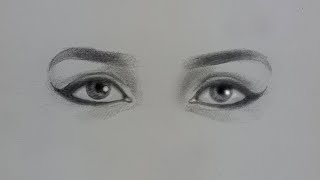 How to draw a beautiful eyes Symmetrically shortvideo art drawing artist how love [upl. by Gemoets]