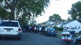 DETROITERS REMOVE OVERTURNED CAR BEFORE POLICE ARRIVE [upl. by Dweck292]