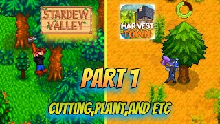 STARDEW VALLEY vs HARVEST TOWN part 1 [upl. by Ramyaj]