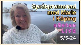 Språkpromenad i Köping 5524 Lär dig svenska svenskamedmarie [upl. by Ahsienad]