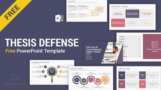 Master’s Thesis Defense Free PowerPoint Template Design  SlideSalad [upl. by Ynaffat]