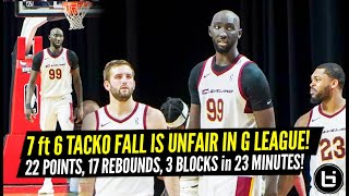 Tacko Fall in the G League is UNFAIR 22173 in 23 Minutes Worlds Tallest Pro Basketball Player [upl. by Enamrej]