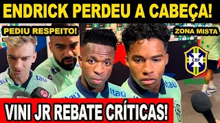 ENDRICK PERDEU A CABEÇA VINI JR REBATE CRÍTICAS NA ZONA MISTA PÓS JOGO BRASIL 1 X 0 INGLATERRA [upl. by Nylyaj834]