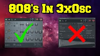 How to create 808s in 3xOsc in FL Studio 20 stock plugins only [upl. by Dnalrah]