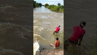 Real Life 100 Net Fishing In River At The Countryside Part 389 fishing uniquefishing fish [upl. by Hamirak]