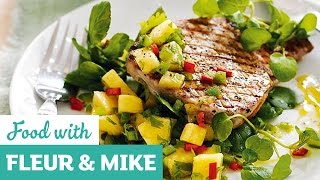 Tuna Steak With Spicy Salsa  Fleur amp Mike [upl. by Illona209]