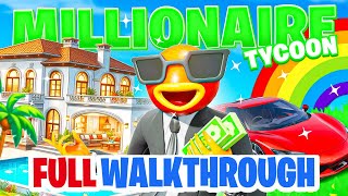 MILLIONAIRE TYCOON Fortnite SECRET CODE FOR MYSTERY VAULT FULL GAMEPLAY WALKTHROUGH [upl. by Asseret]