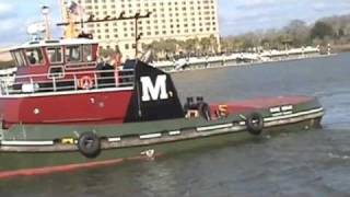 Tugboats on River Street Savannah Georgia [upl. by Trout305]