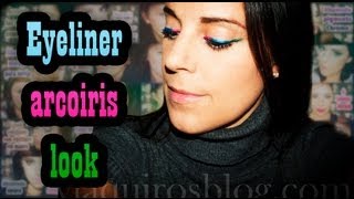 Maquillaje eyeliner arcoiris Intensos 82  Silvia Quiros [upl. by Nidia898]