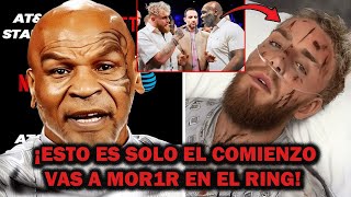 ¡JAKE PAUL EN ESTADO LAMENTABLE TRAS EL ATAQUE DE MIKE TYSON EN CARA A CARA pelea 2024 [upl. by Thorne]