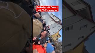 Politischer Aschermittwoch der Grünen in Biberach🚨🚜 demo traktor biberach pfefferspray [upl. by Milore]