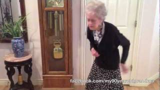 My 90YearOld Grandma Dances to Whitney Houston  I Wanna Dance with Somebody [upl. by Violante]