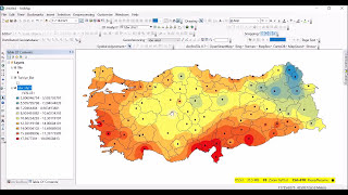 Türkiye Sıcaklık Haritası Yapımı  ArcGIS [upl. by Menken]