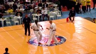 Kumite Glaube Feitosa vs Xolani Kenneth Gumede  Torneio Mundial de Karate Kyokushin  05072015 [upl. by Anirac]