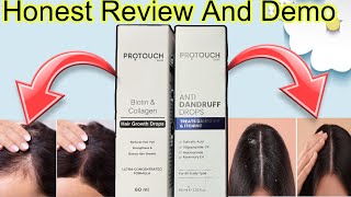 PROTOUCH Biotin amp Collagen Hair Growth Drops  Protouch Anti Dandruff Drops  Honest Review amp Demo [upl. by Morez]