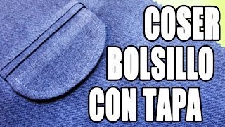 Tutorial Bolsillo con tapa [upl. by Lyrradal]