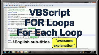 VBScript For Loop Example  VBScript For Each breakVBScriptFor LoopVBScript BasicsUsing VBScript [upl. by Reilamag131]