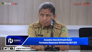 VID Inspektur Daerah Pimpin Rakor Persiapan Kunjungan Monitoring MCP KPK [upl. by Yelich311]