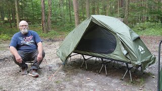 Father amp Son birthday camping with night cat cot tent a Kamp rite cot tent [upl. by Sacci]