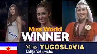 Miss Yugoslavia Lidija Velkovska Wins Miss World 1975 [upl. by Osei]