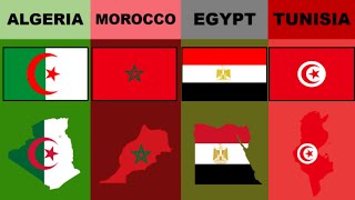 Egypt vs Algeria vs Morocco vs Tunisia  Country Comparison [upl. by Assenat]