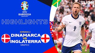 HIGHLIGHTS  Dinamarca vs Inglaterra  UEFA EURO 2024  J2  TUDN [upl. by Adnuahs]