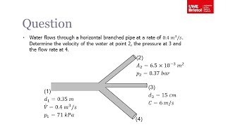 Incompressible Flow Bernoullis Equation  Worked Example 1 [upl. by Stormie]