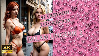 4K Milan Street Fashion Lingerie 2 [upl. by Ecirad427]