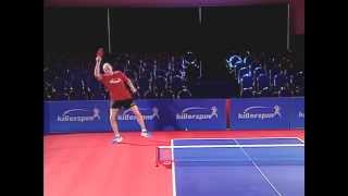 How to Forehand Lob  Killerspin Table Tennis [upl. by Annecorinne]