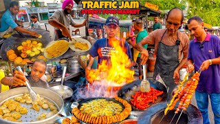 Street Food Tour Punjab  Burgers Noodles Manchurian Golgappa  Jalandhar Chapati Food Tour [upl. by Neruat]