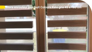 Avis Consommateur  Store enrouleur journuit Colours Kala gris 45 x 180 cm [upl. by Airdnola]