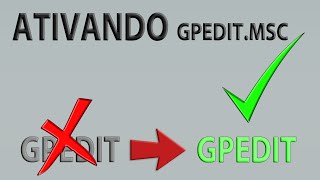 COMO ATIVAR Gpeditmsc NO WINDOWS 10 [upl. by Vitia]