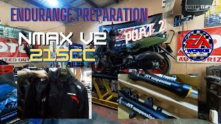 Nmax V2 215cc  Endurance preparation pt2  Riding Jacket  Gas tank Upgrade  Suspension Upgrade [upl. by Suiramad]