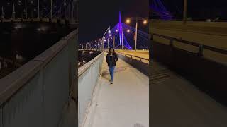 Provencher Bridge Night View Winnipeg Manitoba [upl. by Coffeng]