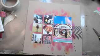 Scrapbooking Fast Forward Featuring Rain Stencil [upl. by Estella]