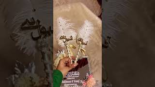 Nikah pen and mirror trayflowersart handmade wedding nikahpen [upl. by Nevet]