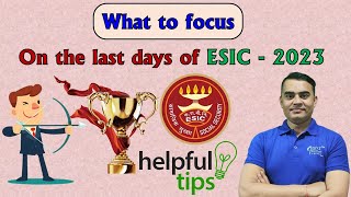 ESIC 2023 WHAT TO FOCUS ON THE LAST DAY OF ESIC EXAM 2023 YOU SHOULD KNOW THIS esicpharmacist [upl. by Ordnasil662]