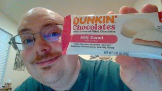 Dunkin’™ Jelly DonutFlavored Filled Chocolates Taste Test [upl. by Seitz]