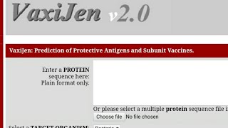 VaxiJen tutorial  VaxiJen practical  Bioinformatics practical video  Epitope designing video [upl. by Aneer]