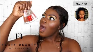 FENTY BEAUTY NOUVEAUX STUNNA LIP PAINT REVUE SUR PEAUX NOIRES UNCUFFED UNVEIL amp UNCENSORED [upl. by Fawcett]