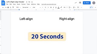 LeftAlign AND RightAlign on the Same Line Google Docs [upl. by Yerffoej]