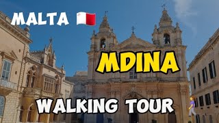 Malta  Mdina  Walking tour Мальта Мдина [upl. by Illil]