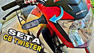 COMO COLOCAR PISCA DE LED DA CB TWISTER NA 160 EM CASA passo a passo [upl. by Yrdnal]